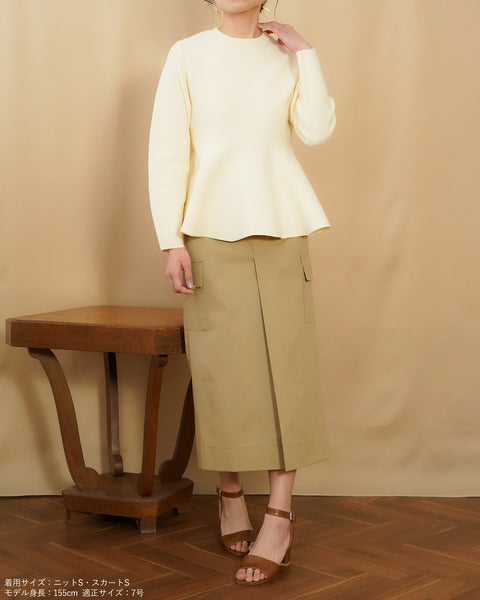 画像をギャラリービューアに読み込む, ペプラムフォルムニット【635】