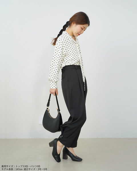 画像をギャラリービューアに読み込む, 2way裾ベルトパンツ(ブラック・ベージュのみセットアップ可能)【517】