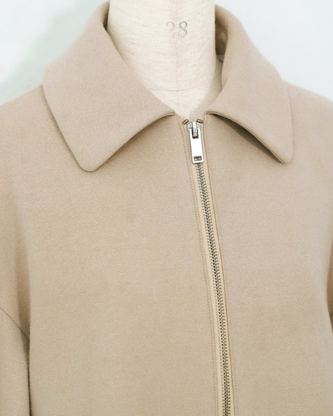 画像をギャラリービューアに読み込む, ZIPUPウールショートコート (Japan Fabric)【540】