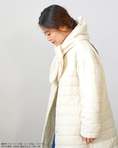 画像をギャラリービューアに読み込む, マフラー付きリバーシブル中綿コート【562】