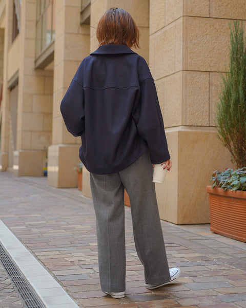 画像をギャラリービューアに読み込む, ウールストレートパンツ(Japan Fabric)【557】