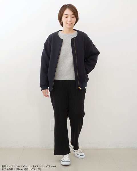 画像をギャラリービューアに読み込む, 2wayニット襟ブルゾン【313】