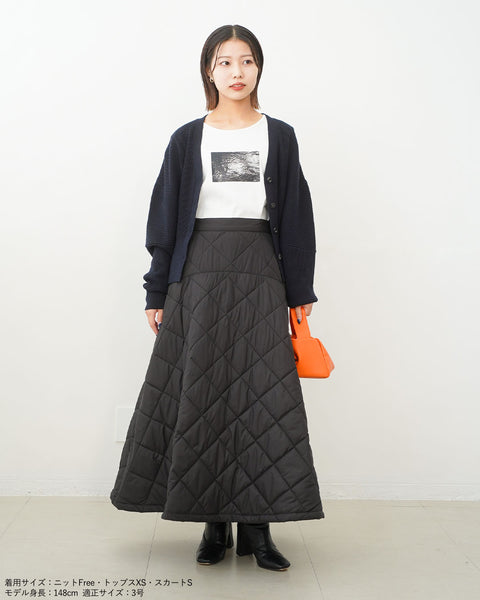 画像をギャラリービューアに読み込む, キルティングフレアスカート【569】