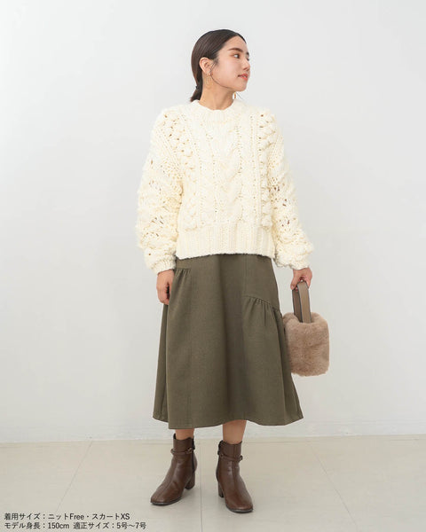 画像をギャラリービューアに読み込む, アシンメトリーギャザースカート【589】