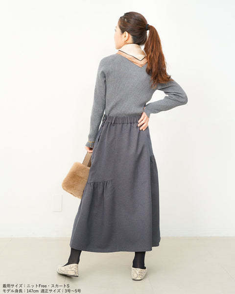 画像をギャラリービューアに読み込む, アシンメトリーギャザースカート【589】