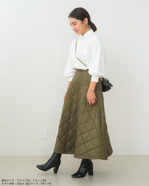 画像をギャラリービューアに読み込む, キルティングフレアスカート【569】