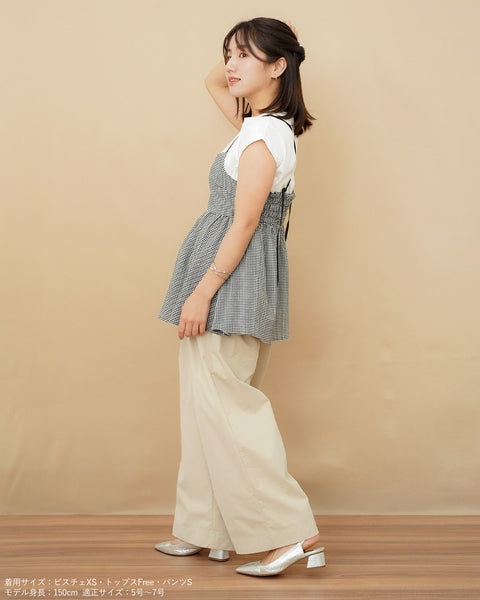 画像をギャラリービューアに読み込む, ギンガムキャミソールビスチェ【640】