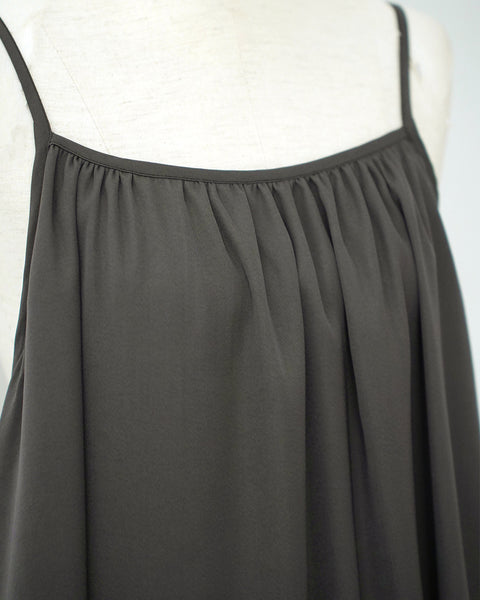 画像をギャラリービューアに読み込む, サテンギャザーキャミワンピース【672】