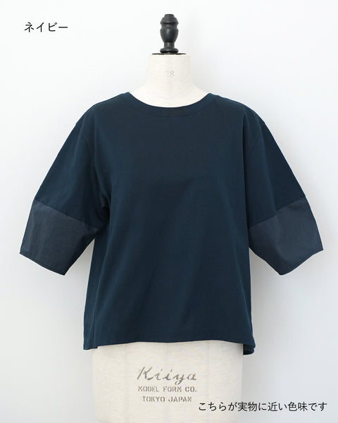 画像をギャラリービューアに読み込む, バックボタンランタンスリーブTシャツ【454】