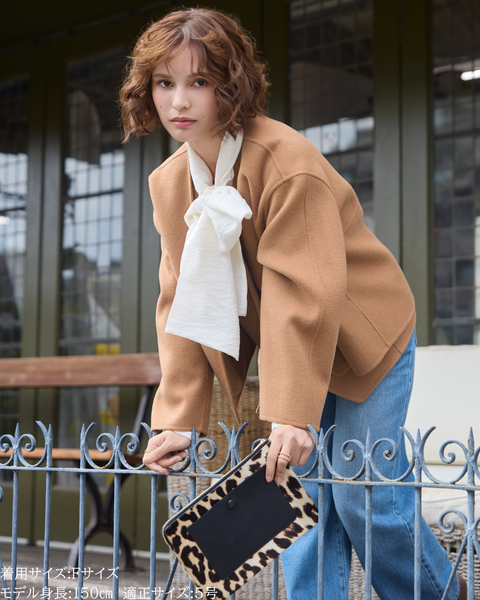 画像をギャラリービューアに読み込む, 低身長向けアウター/低身長向けコート/小柄アウター/小柄コート/アウター/コート/低身長/2025AW/ウールコート/国産上質生地/カシミヤ混