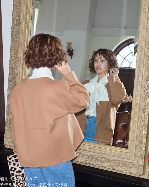 画像をギャラリービューアに読み込む, 低身長向けアウター/低身長向けコート/小柄アウター/小柄コート/アウター/コート/低身長/2025AW/ウールコート/国産上質生地/カシミヤ混