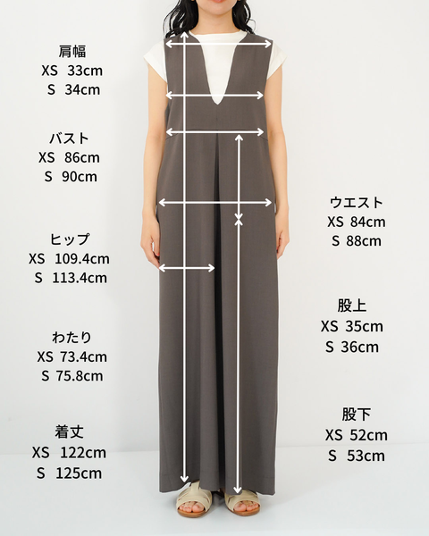 画像をギャラリービューアに読み込む, 深Vネックオールインワン【679】