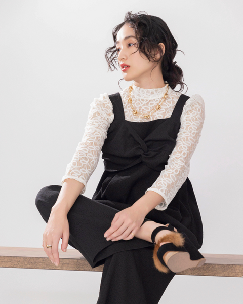 画像をギャラリービューアに読み込む, 低身長向けワンピース/低身長向けオケージョン/小柄オールインワン/オケージョン/低身長/2025S/小柄セレモニー/セレモニー/低身長ブランド/小柄ブランド/オールインワン/スーツ/小柄スーツ/小柄お出掛け服/セレモニー服