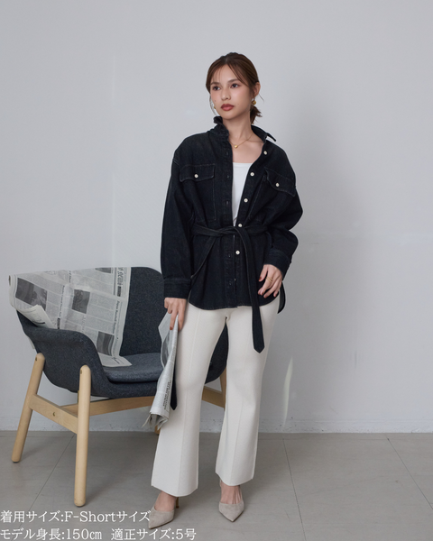 画像をギャラリービューアに読み込む, 低身長パンツ/低身長用ボトム/ボトム/2WAYパンツ/小柄用/XSサイズ/SSサイズ/147㎝/低身長ブランド/低身長ニットパンツ/ニットパンツ/お直し不要/脚長効果