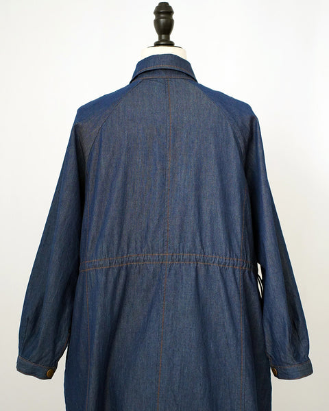 画像をギャラリービューアに読み込む, ドロストデニム調ワンピース【631】