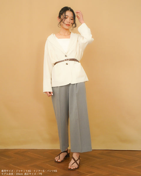 画像をギャラリービューアに読み込む, タックワイドパンツ(セットアップ可能)【622】