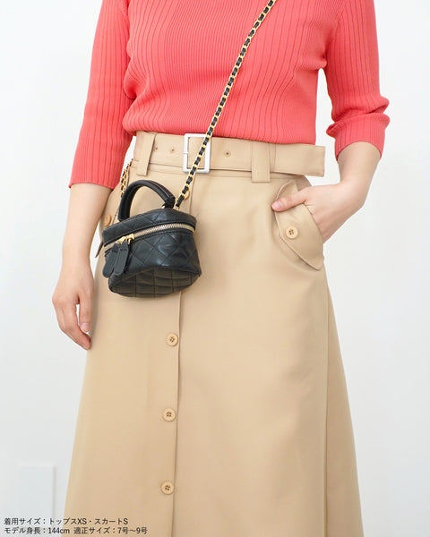 画像をギャラリービューアに読み込む, ベルト付きボタンAラインスカート【505】