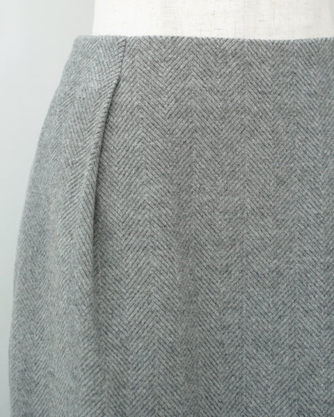 画像をギャラリービューアに読み込む, ヘリンボーンウールスカート(Japan Fabric)【567】