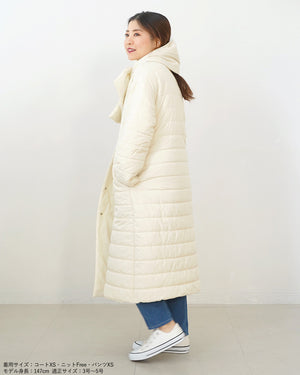 マフラー付きリバーシブル中綿コート【562】