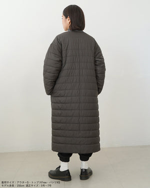 マフラー付きリバーシブル中綿コート【562】