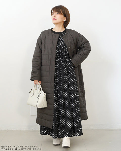 画像をギャラリービューアに読み込む, マフラー付きリバーシブル中綿コート【562】