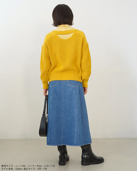 画像をギャラリービューアに読み込む, 低身長スカート/小柄スカート/低身長スカート/お直しいらず/低身長用/小柄用/低身長用ボトム/デニムスカート/小柄デニムスカート/低身長デニムスカート