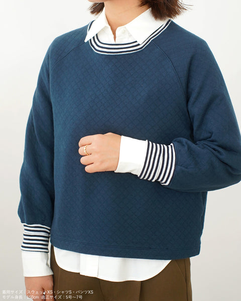 画像をギャラリービューアに読み込む, ストライプリブスウェット【555】