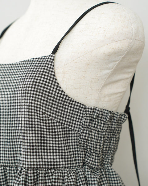 画像をギャラリービューアに読み込む, ギンガムキャミソールビスチェ【640】