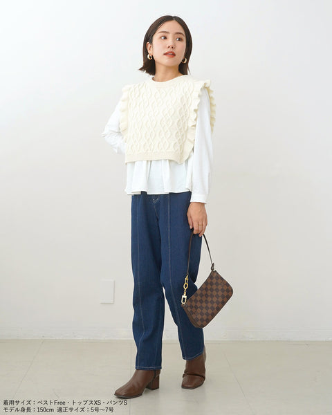 画像をギャラリービューアに読み込む, 低身長パンツ/低身長用ボトム/ボトム/デニムパンツ/小柄用/XSサイズ/SSサイズ/147㎝/低身長ブランド/低身長デニムパンツ/韓国風/小柄韓国/デニム/低身長/小柄/小柄デニム