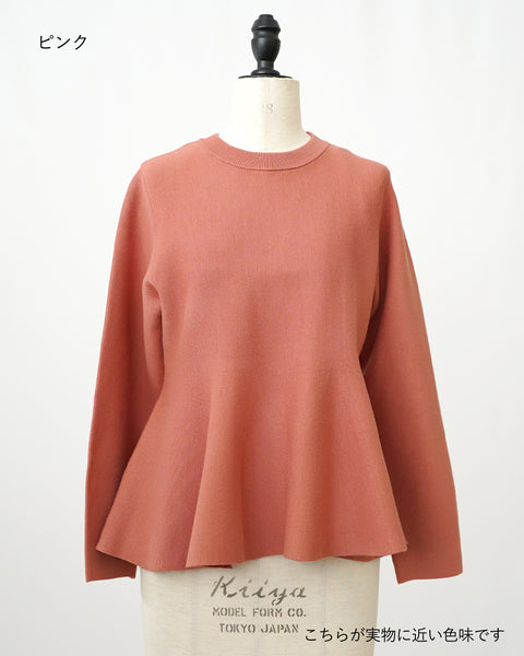 画像をギャラリービューアに読み込む, ペプラムフォルムニット【635】