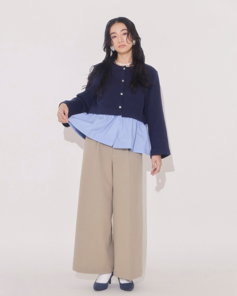 画像をギャラリービューアに読み込む, 低身長用トップス/小柄用/低身長/小柄羽織/カーディガン/低身長ブランド/小柄ブランド/フリルカーディガン/小柄カーディガン/小柄トップス/デザイントップス/韓国