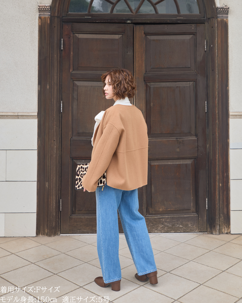 画像をギャラリービューアに読み込む, 低身長向けアウター/低身長向けコート/小柄アウター/小柄コート/アウター/コート/低身長/2025AW/ウールコート/国産上質生地/カシミヤ混