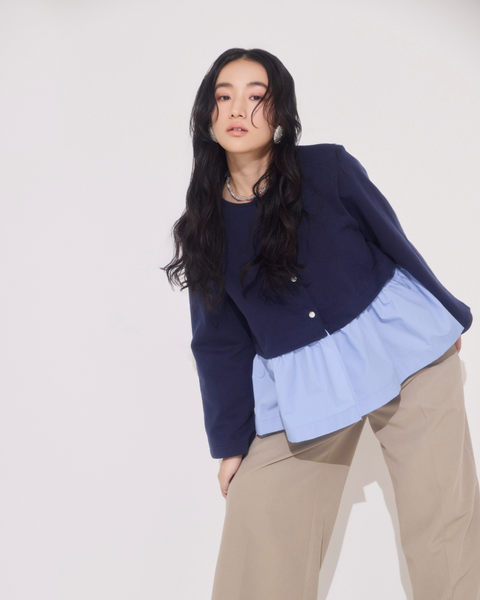 画像をギャラリービューアに読み込む, 低身長用トップス/小柄用/低身長/小柄羽織/カーディガン/低身長ブランド/小柄ブランド/フリルカーディガン/小柄カーディガン/小柄トップス/デザイントップス/韓国