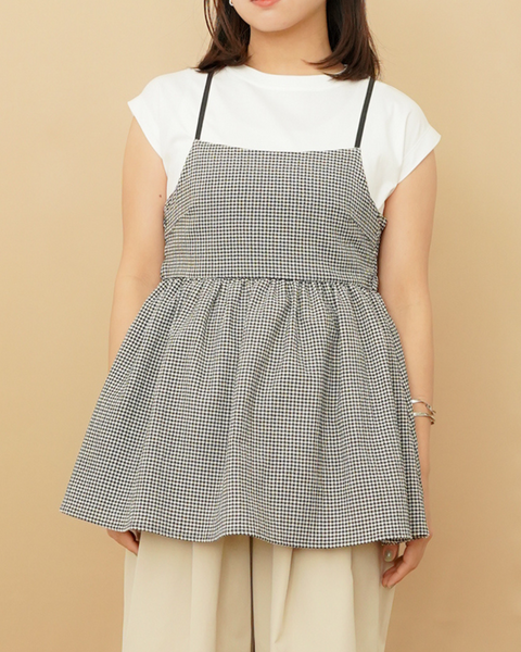 画像をギャラリービューアに読み込む, ギンガムキャミソールビスチェ【640】