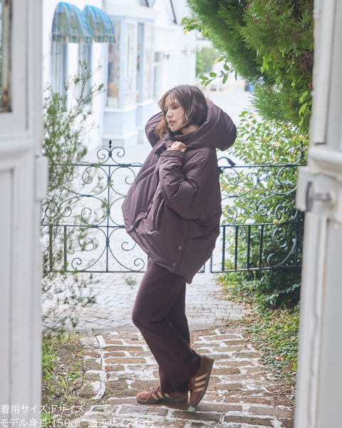 画像をギャラリービューアに読み込む, 低身長向けアウター/低身長向けコート/小柄アウター/小柄コート/アウター/コート/低身長/2025AW/パッファーコート/中綿コート/リボン/コーチ風ジャケット