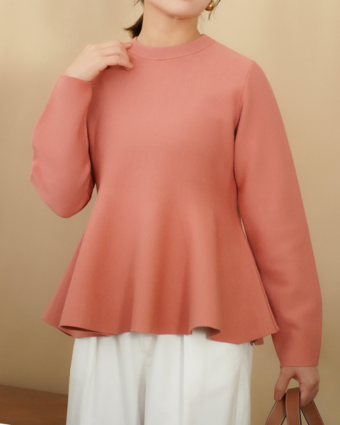 画像をギャラリービューアに読み込む, ペプラムフォルムニット【635】