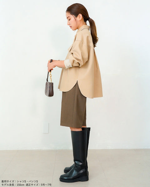 画像をギャラリービューアに読み込む, ストライプ配色シャツジャケット(セットアップ可能)【528】