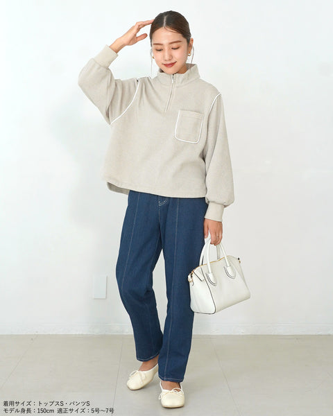 画像をギャラリービューアに読み込む, ハーフZIPニットソー【535】