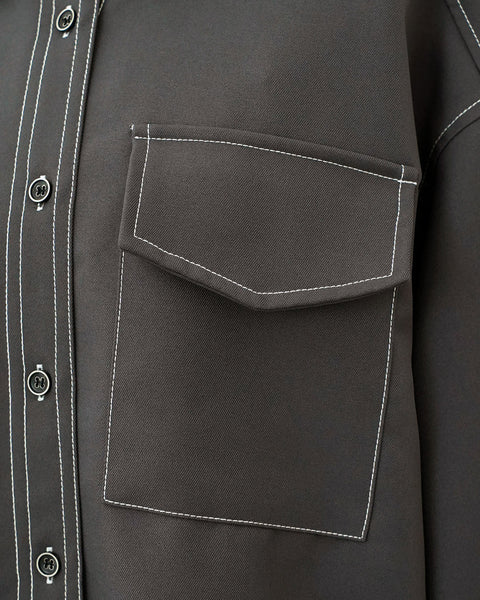 画像をギャラリービューアに読み込む, ストライプ配色シャツジャケット(セットアップ可能)【528】