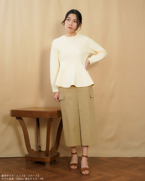 画像をギャラリービューアに読み込む, ペプラムフォルムニット【635】