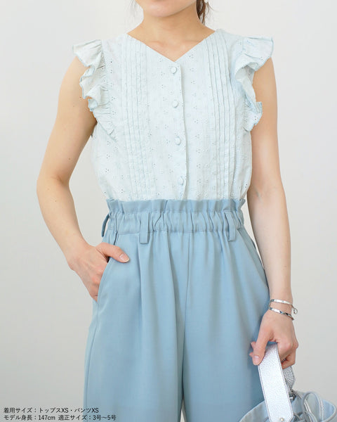 画像をギャラリービューアに読み込む, 前後2wayコットンレーストップス【セットアップ可能】【109】