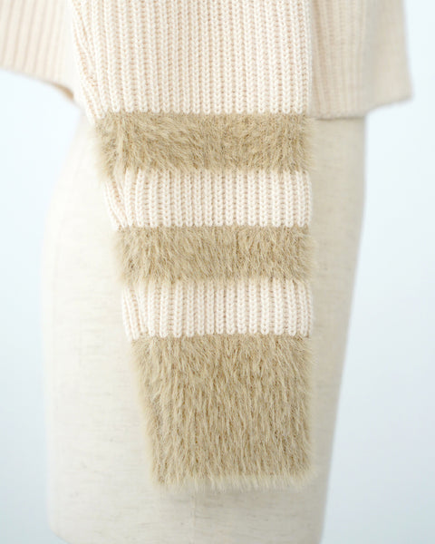 画像をギャラリービューアに読み込む, 袖シャギーVネックカーディガン【618】