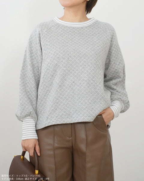 画像をギャラリービューアに読み込む, ストライプリブスウェット【555】