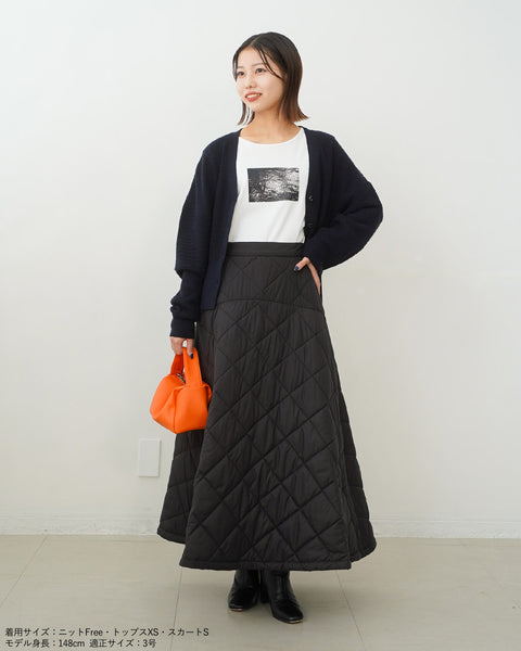 画像をギャラリービューアに読み込む, キルティングフレアスカート【569】
