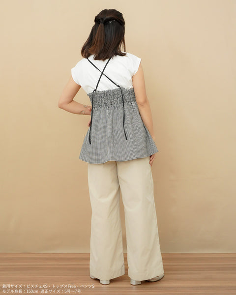 画像をギャラリービューアに読み込む, ギンガムキャミソールビスチェ【640】