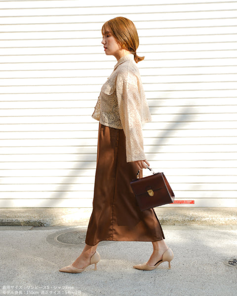 画像をギャラリービューアに読み込む, レースクロップドシャツ【654】