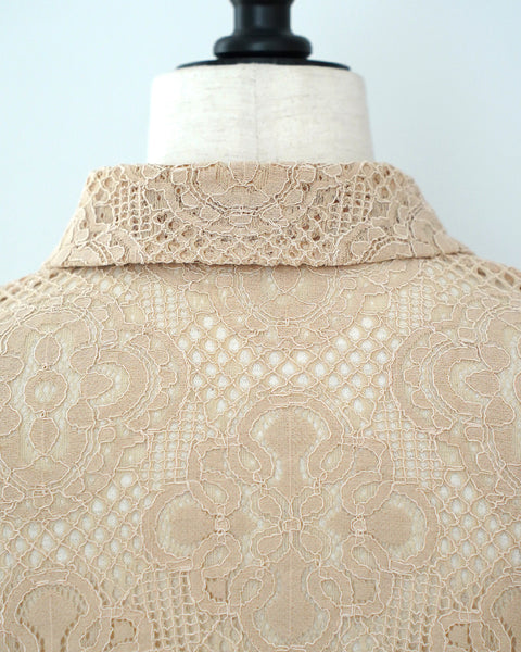 画像をギャラリービューアに読み込む, レースクロップドシャツ【654】