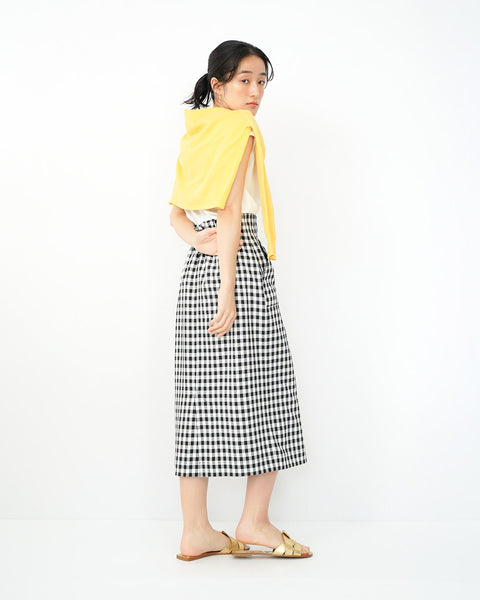 画像をギャラリービューアに読み込む, ギンガムIラインスカート【658】