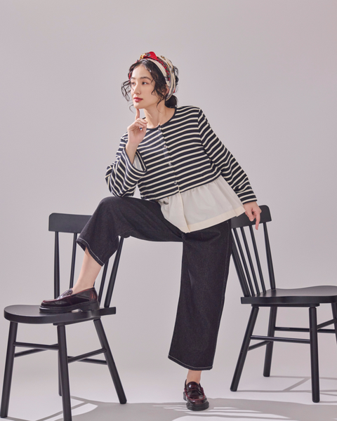 画像をギャラリービューアに読み込む, 低身長用トップス/小柄用/低身長/小柄羽織/カーディガン/低身長ブランド/小柄ブランド/フリルカーディガン/小柄カーディガン/小柄トップス/デザイントップス/韓国