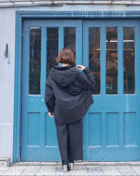 画像をギャラリービューアに読み込む, 低身長向けアウター/低身長向けコート/小柄アウター/小柄コート/アウター/コート/低身長/2025AW/パッファーコート/中綿コート/リボン/コーチ風ジャケット